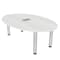 Skutchi Designs 45.25 in W, 71.5 in L, 29 in H, Engineered Wood Top, White H-OVL-4672-PT-WC-EL - alternate 1